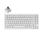 KEYCHRON V1 75% LAYOUT BROWN SWITCH WIRED KEYBOARD ( WHITE COLOR )