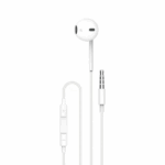 Porodo Soundtec Single Mono Earphones 3.5mm with High-Clarify Mic - White