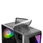 Mars Gaming Mc777 Atx Case, 2X 120Mm Argb Fan, T. Glass, Infinity Mirror, Black, White - Image 2
