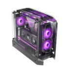 Mars Gaming Mc-Edge, Open Air Atx Computer Case, Triple Tempered Glass Panels, Black - Image 2