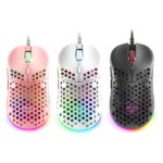 Mars Gaming Mm55 Mouse, 12800Dpi, Extreme-Light 55G, Rgb, Paracord, Soft