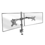 Mars Gaming Marm2, Dual Monitor Arm For Up To 27" Screens, Articulated And Height Adjustable, Black - Image 2