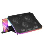 Mars Gaming Mnbc6 Argb Notebook Cooler & Stand, 3X Fan, Phone Holder, 19" Size