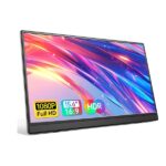 Anyuse Portable Monitor 15.6'' |1080P USB-C HDMI | Ultra-Slim Travel Monitor with Kickstand| Perfect for Laptop, PC, Mac Phone, PS, Xbox, Swich | IPS Ultra-Thin Zero Frame Gaming Monitor