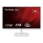 ViewSonic VA2432-H-W 24'' Full HD Monitor | White |Frameless Design | Super Clear IPS Panel | low Blue Light | 1 ms Response time | Three-Sided Slim Bezel | Flicker Free | 100 Hz| Resolution:1920x1080| 1 VGA | 1 Audio | 1 HDMI