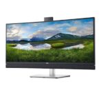 Dell 34'' Curved Conferencing Monitor C3422WE|USB-C Monitor |IPS Technology| Anti-Glare |Video Conferencing Monitor | Integrated IR Camera | Dual 5W Speaker |  8ms Response Time |Height, Swivel, Tilt |60 Hz| Resolution: 3440x1440| 1 Display port vs 2.2| 1 HDMI| 1USB-C|1USB-B|3USB-A|Lan| Audio Out