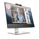 HP E24mv G4  24'' Conferencing IPS Monitor | On-screen controls | Low blue light mode | Dual speakers (2W) | Anti-glare | IR webcam 5MP | Height Adjust-Tilt-Swivel-Pivot | 5ms GTG Response time|60Hz|Resolution:1920x1080| 1 VGA | 1 HDMI | 1 DisplayPort | 4 USB-A | 1 USB-B - Image 2