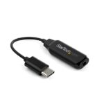 STARTECH.COM ACTIVE USB-C TO 3.5MM AUDIO ADAPTER BLACK USB USB-C TO AUX