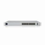 Ubiquiti 24 Port configurable Layer 3 switch, 16-GbE PoE+, 8-GbE PoE++, 2-10G SFP+, Near Silent Cooling, 400W