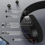 Attack Shark L90 Foldable RGB Ultra-Light Tri-Mode Gaming Headset Black - Image 3
