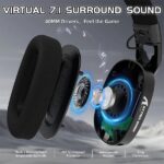 Attack Shark L90 Foldable RGB Ultra-Light Tri-Mode Gaming Headset Black - Image 2