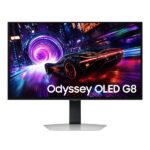 Samsung 27" Odyssey OLED G8 G81SF 4K 240Hz Gaming Monitor,Height Adjustable Stand, White - LS27FG810SMXUE