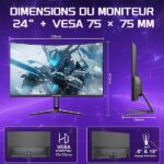 Amzfast AMZG24C1 Curved Gaming Monitor 24 Inches - 180Hz - Image 3